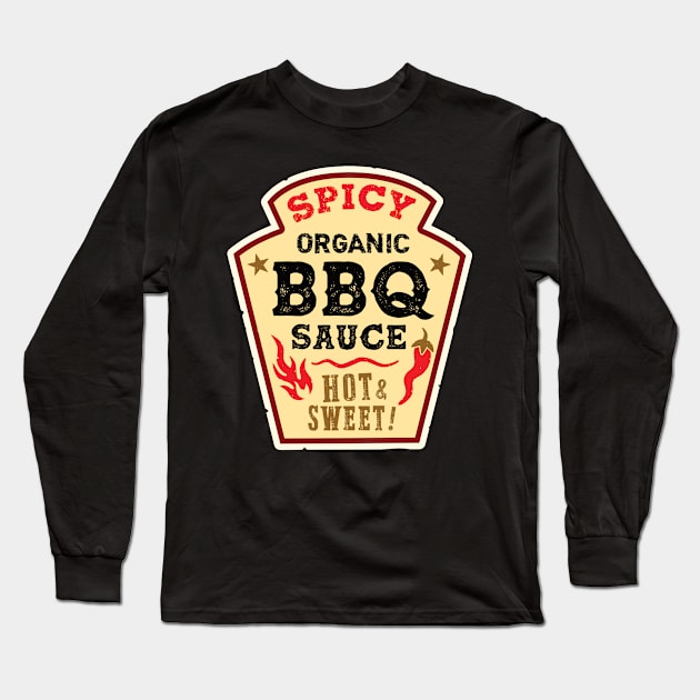 Spicy BBQ Sauce - Hot and Sweet! Long Sleeve T-Shirt by dreambeast.co